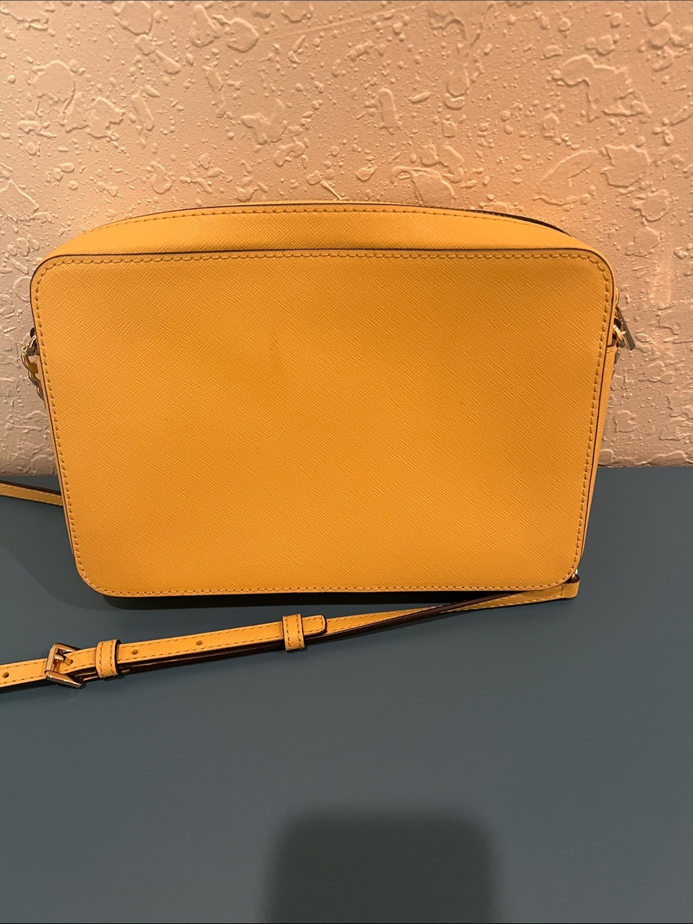 Michael Kors Yellow Saffiano Leather Crossbody Bag - Picture 2 of 6
